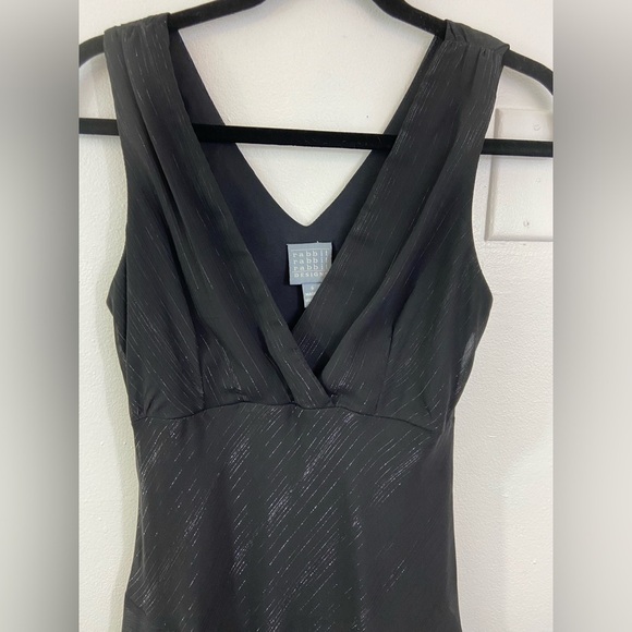 Vintage Dresses & Skirts - Vintage Babydoll Whimsigoth Dress Y2K Black Sz 6 Sheer Witchy Grunge Midi Vamp